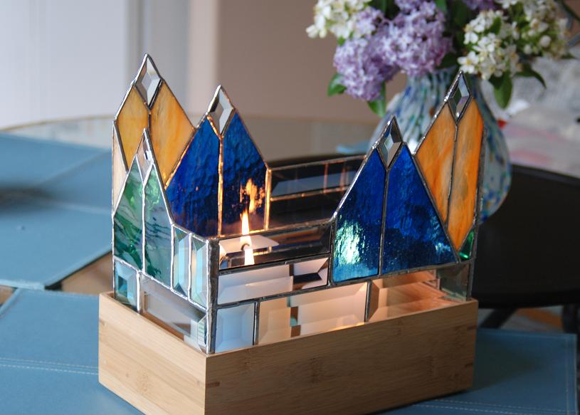 original design - mountain view candlebox with bevels